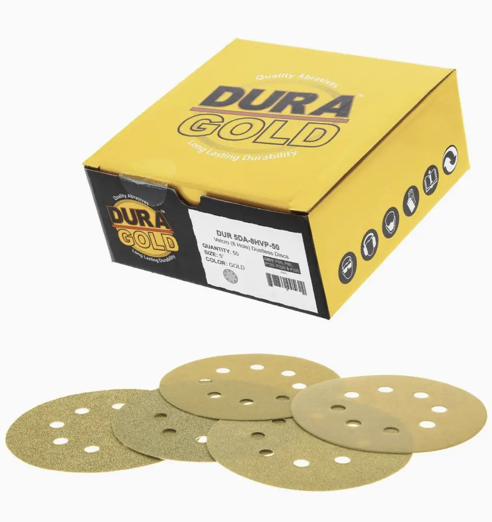 Dura Gold Premium Box of 50 Sandpaper Finishing Discs