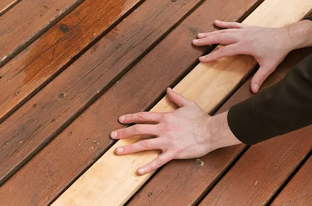 Cedar wood deck
