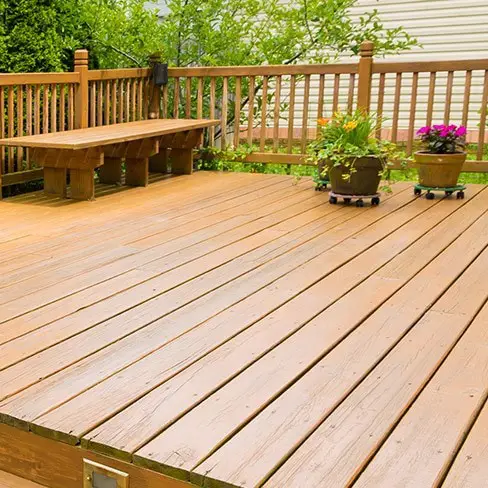 Composite wood deck