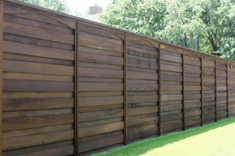 Dark Cypress wood fence