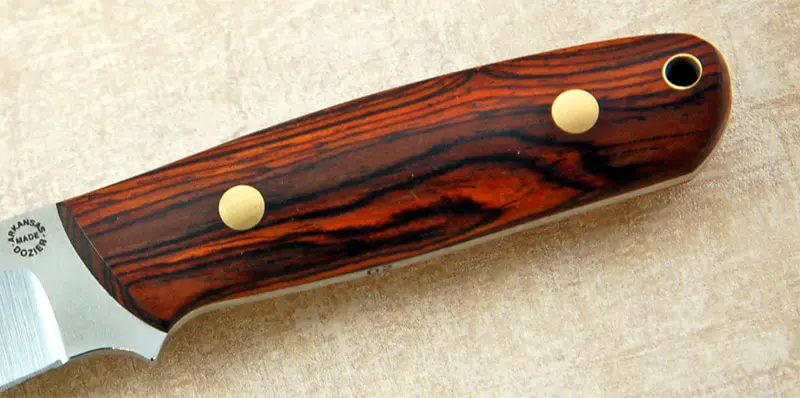 Cocobolo knife handle
