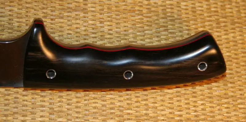 Ebony knife handle