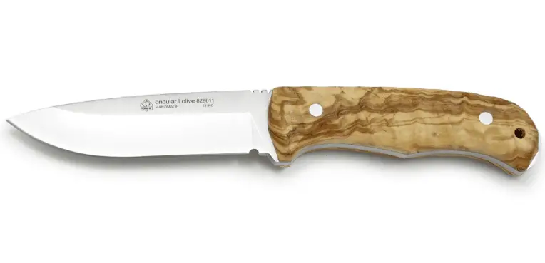 Olive wood knife handle