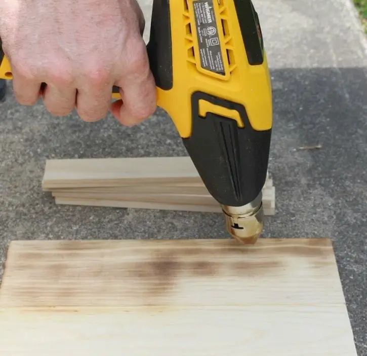 Remove glue from wood with heat gun